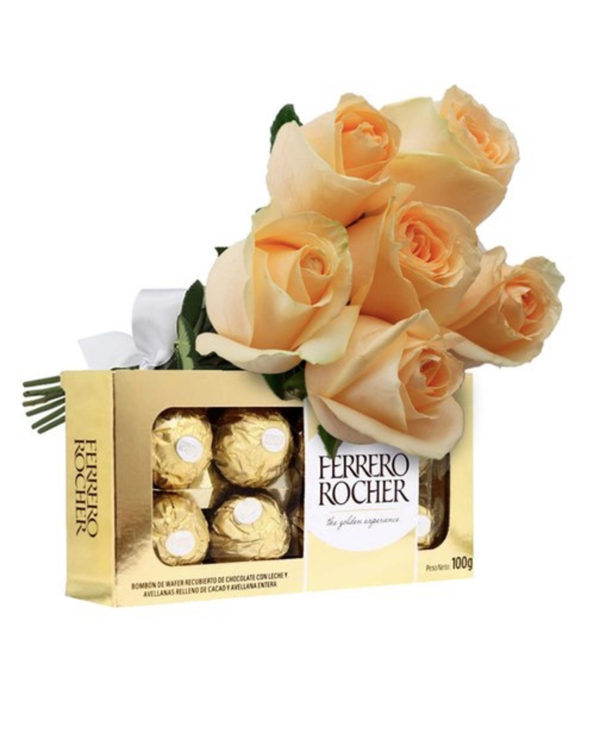 Ramo de rosa com chocolates
