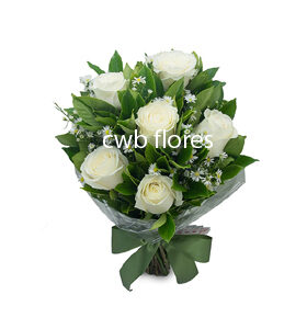 Buquê de rosas branca