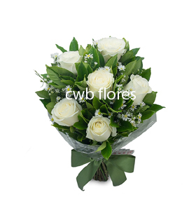 Buquê de rosas branca