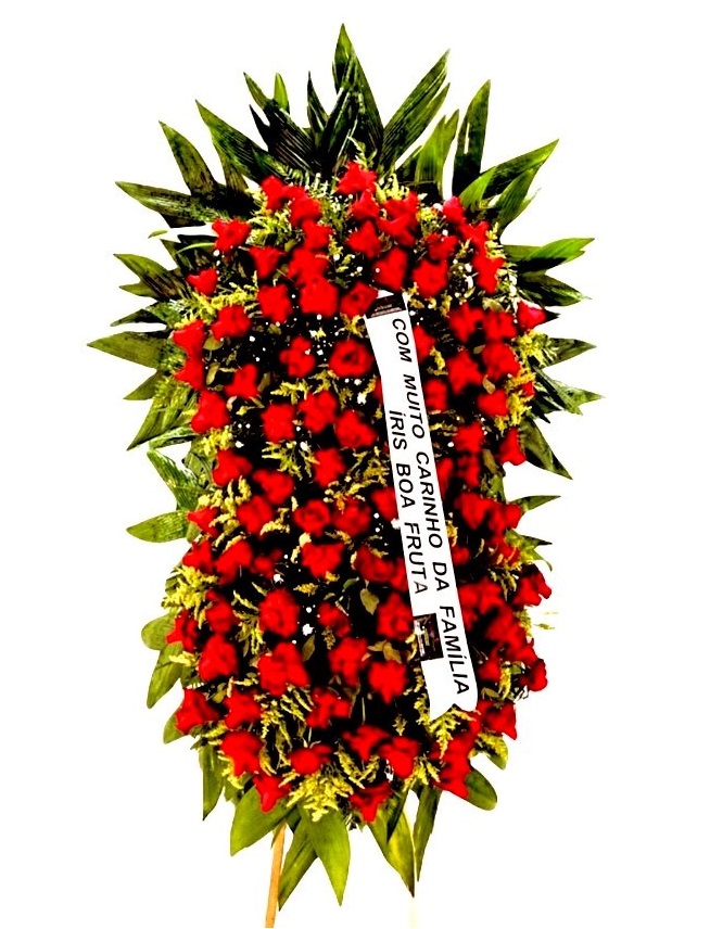 Grande coroa de flores