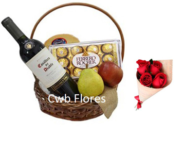 Cestas para presente com flores
