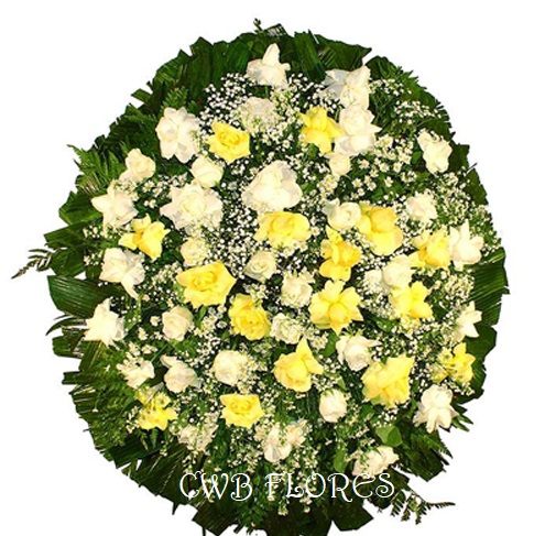 Coroa de rosas mistas