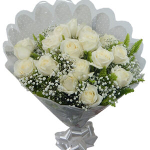 Buquê de rosas brancas