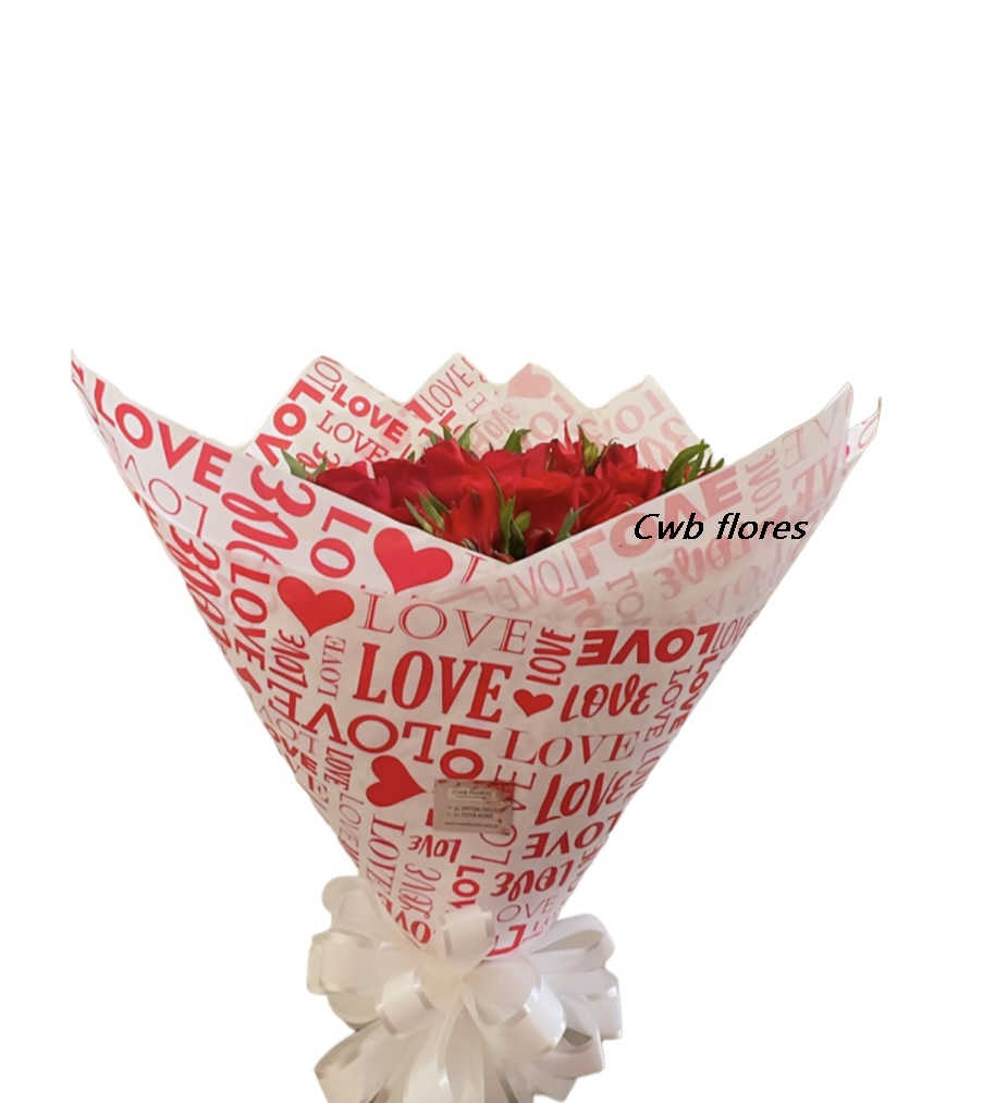 Buquê grande de rosas