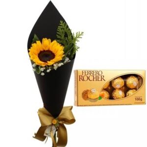 Girassol e chocolates