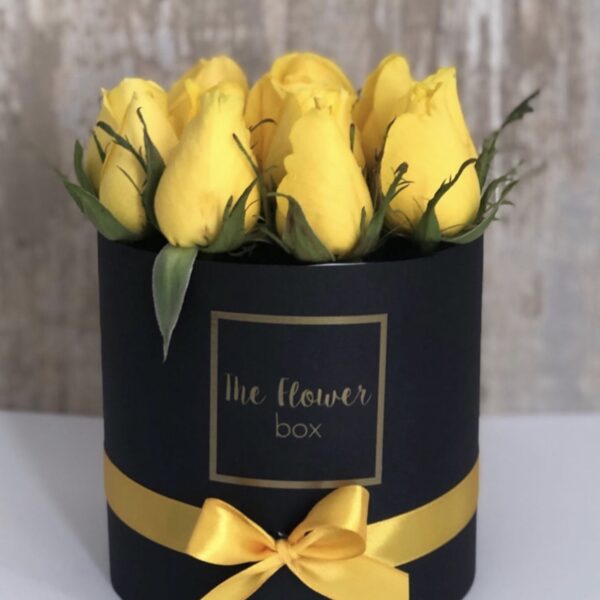 Box com rosas amarelas