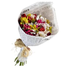 Arranjo de flores astromélias