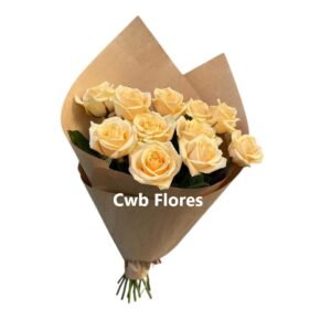 Buquê de rosas champanhe